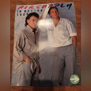 Air Supply Vintage 1986 In Motion World Tour Concert Booklet